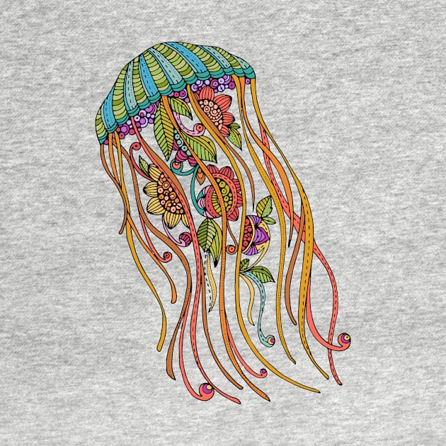 Colorful Jellyfish by Valentina Harper